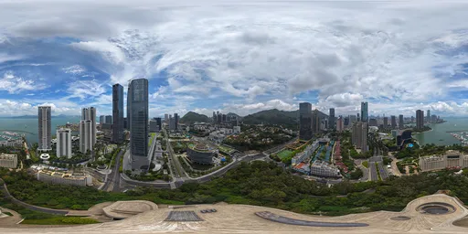 Buildings that are cloudy during the day