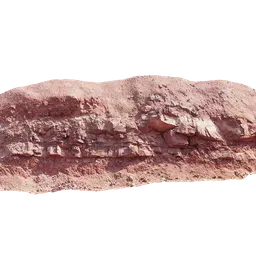Detailed red rock formation PBR 3D scan for Blender, with displacement and Subdivision modifier support for realism.