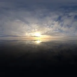 Golden Hazy Sunset Clouds