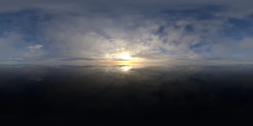 Golden Hazy Sunset Clouds