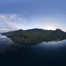 Lake Landscape Sunset Aerial