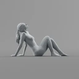 Lowpoly Female Topless
