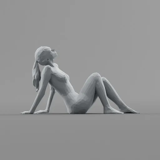 Lowpoly Female Topless