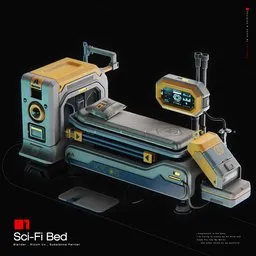 Sci-Fi Emergency Bed Hardsurface