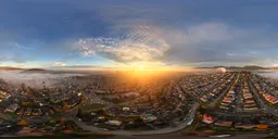 Hazy City Sunset Dramatic