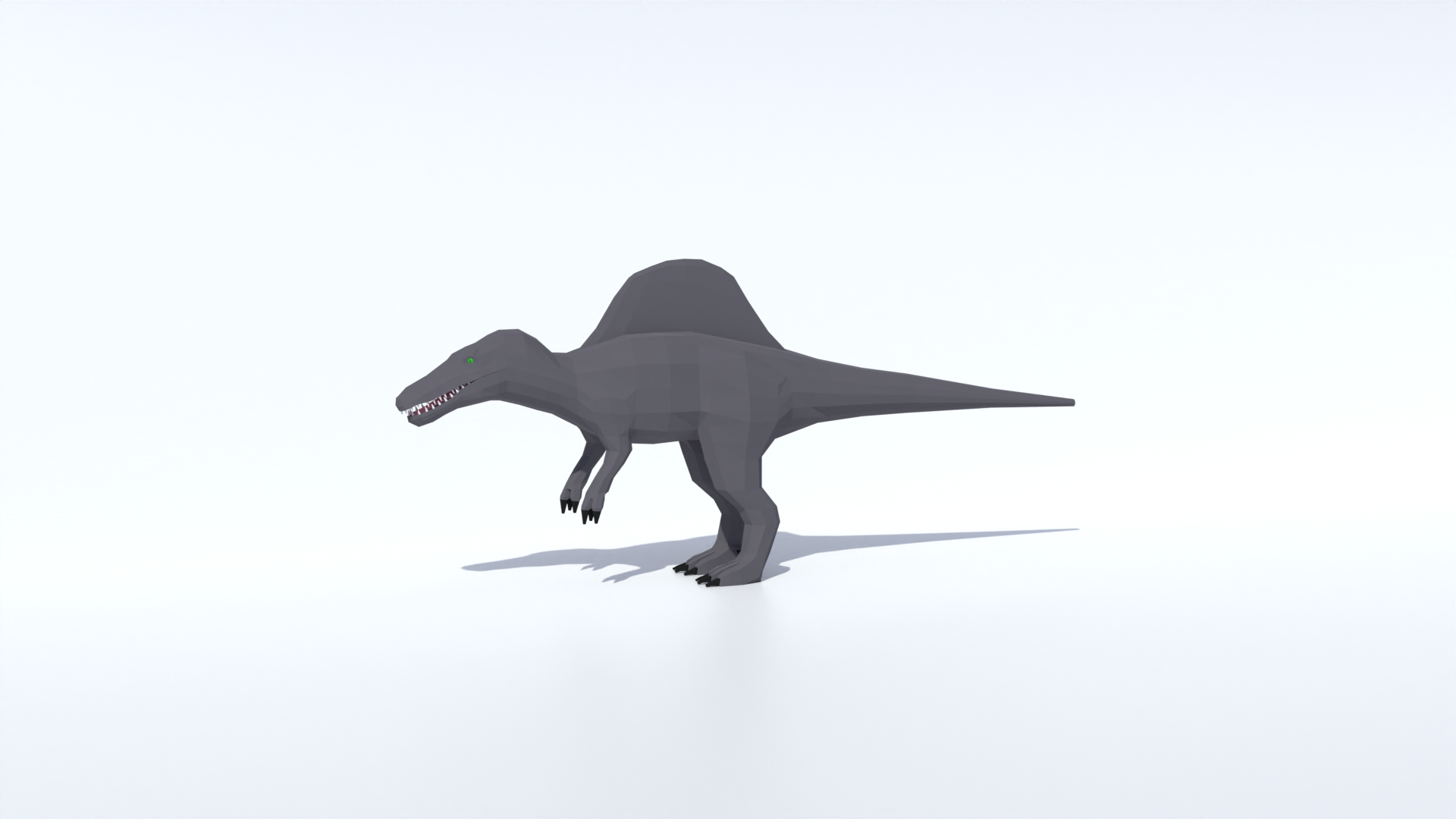 Low Poly Spinosaurus | Dinosaurs models | BlenderKit