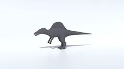 3D Spinosaurus mesh for CG visualization, quad-based geometry suitable for Blender rendering and animation projects.