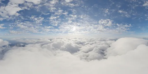 Puffy Clouds Aerial Cloudscape