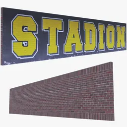 Graffiti brick wall