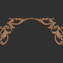 Detailed ornate design by ER_Ornament Brush 233 for 3D modeling, ideal for sculpting intricate details on Blender 3D models.