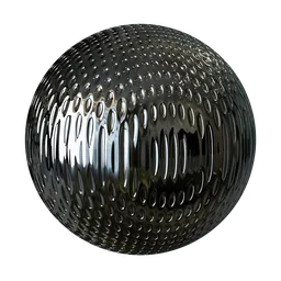 High-quality PBR Textured Metal material for Blender 3D and other software, featuring a detailed circular pattern.