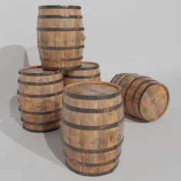 A simple old wooden barrel