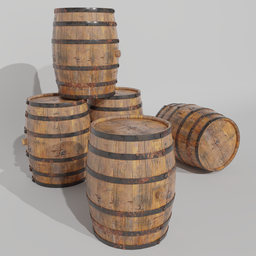 A simple old wooden barrel
