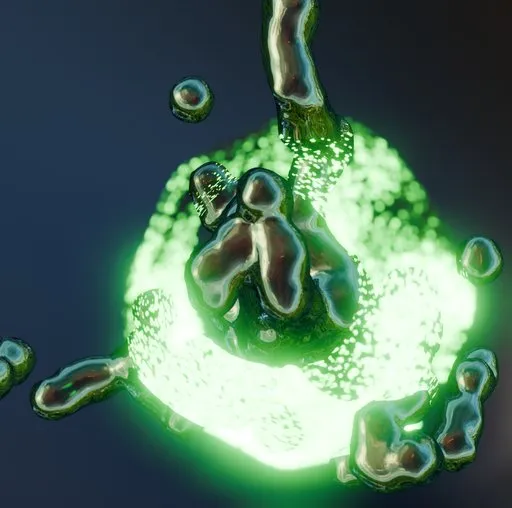 Detailed 3D model of a glowing, sci-fi nucleus with intricate details, ideal for Blender animation projects.