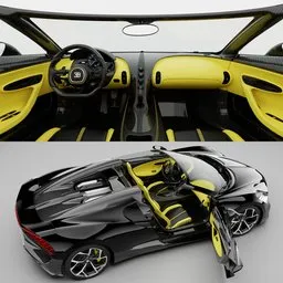 Bugatti W16 Mistral(Rigged)