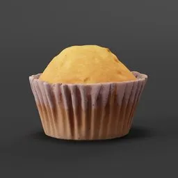 "Ultra-realistic Cupcake 3D model with PBR texture, scanned for Blender 3D. Perfect for sweet and dessert-themed projects. Detailed scan with good topology by Giorgio De Vincenzi."