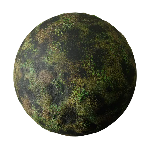 High-quality 4K PBR Grass Weeds material with adjustable texture settings for Blender 3D rendering.