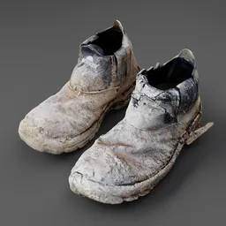 Heavily Soiled Work Boots