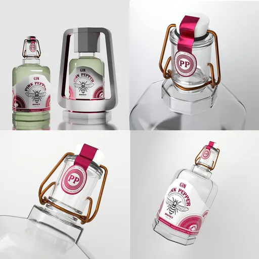 Jin wishkey bottle with holder