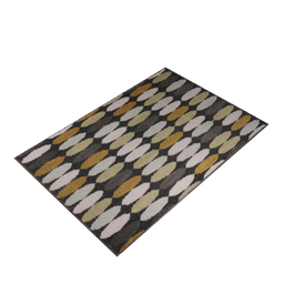 Highly detailed geometric-patterned 3D model carpet for Blender rendering, ideal for interior visualization.