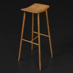 Wooden Counter Stool