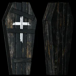 Dark Coffin with Cross