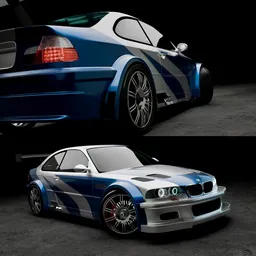 BMW M3 E46 (Most Wanted edition) | Race Cars models | BlenderKit
