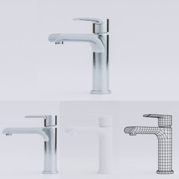 Elegant chrome faucet