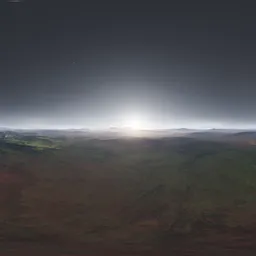 Sci-fi Alien Landscape Hazy