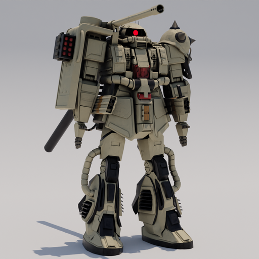 Heavy Zaku MKll rigged & Animated