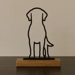 Standing Dog Silhouette Decor