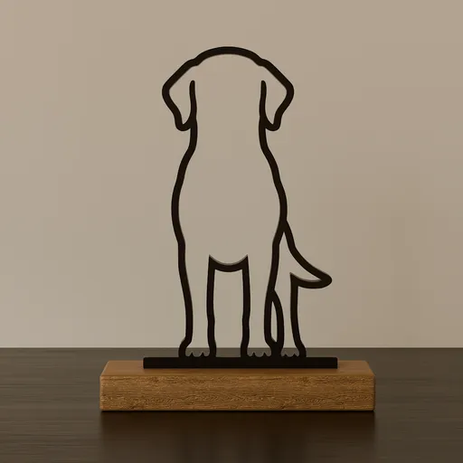 Standing Dog Silhouette Decor