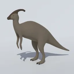 Cartoon Parasaurolophus
