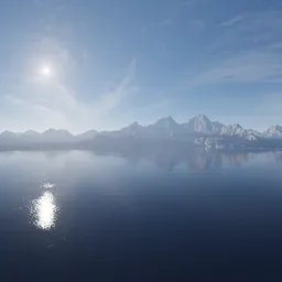 Mountain Landscape Lake Peak Sunny