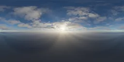 Dynamic sky with clouds and sun rays for 3D scene illumination and rendering.