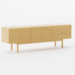 Wooden Pine Sideboard