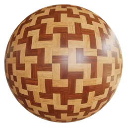 Maze pattern wooden floor