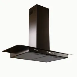 Detailed 3D model of a modern kitchen extractor hood for Blender rendering and visualization.