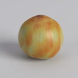 "Handmade high-poly white onion 3D model with a cut version and decimate mod, created using Blender 3D software. Perfect for use as a fruit and vegetable asset in cinema, TV, video game design, and product photography. Detailed face and screen space global illumination for realistic renders."