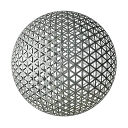 PBR metal grating material texture for 3D modeling in Blender, seamless and perforated texture.