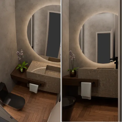 Contemporary Powder Room