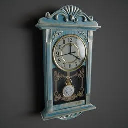 Vintage Blue Wall Clock