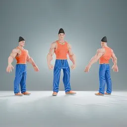 Stylized Male Sportsman Athlete