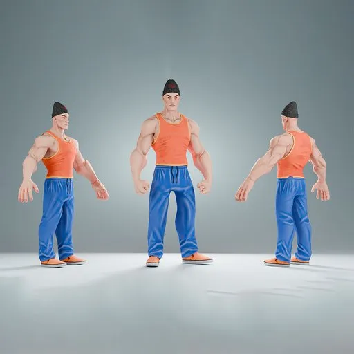 Stylized Male Sportsman Athlete