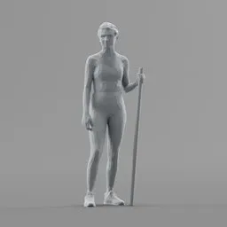 Lowpoly Fitness Girl