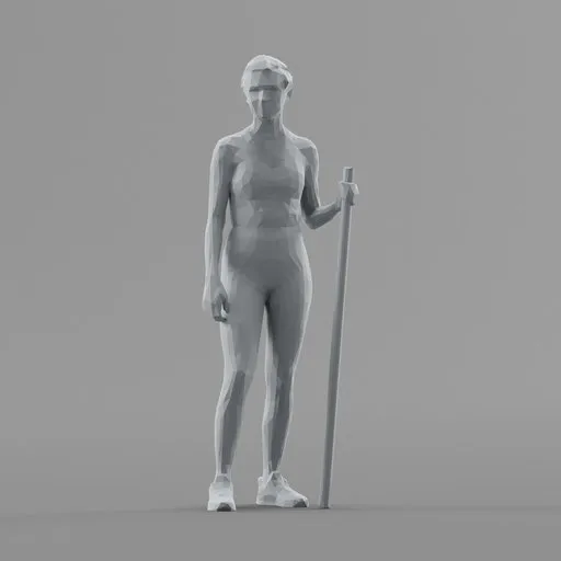 Lowpoly Fitness Girl