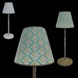 Vintage Rusty Pattern Floor Lamp