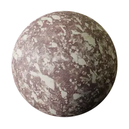 Matte Burgundy and Cream Marble