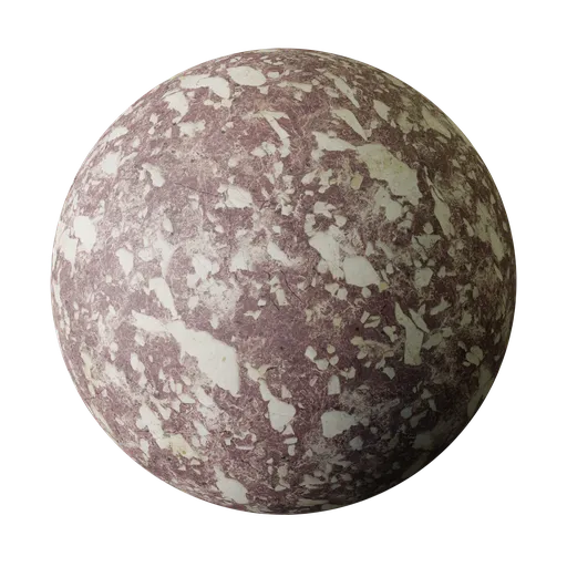 Matte Burgundy and Cream Marble