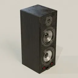 Realistic Blender 3D speaker model with high-quality 2K textures suitable for audio visualization.